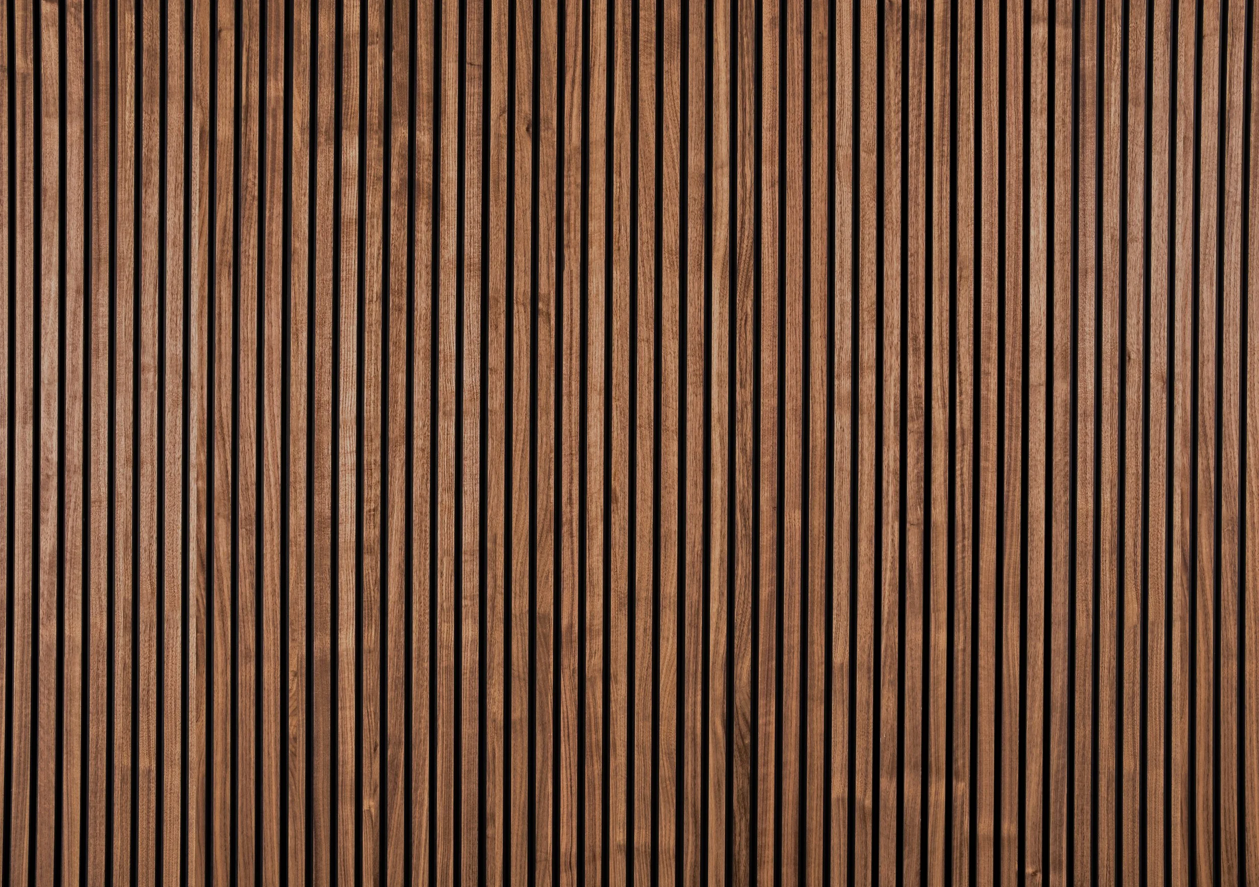 Fluted Walnut — Stacked Wood Walls